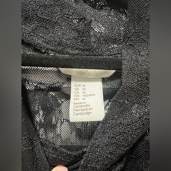NWOT H&M LACE MESH BODYSUIT - Picture 4 of 6